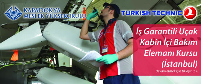 İş Garantili Uçak Kabin İçi Bakım Elemanı Kursu Açılıyor