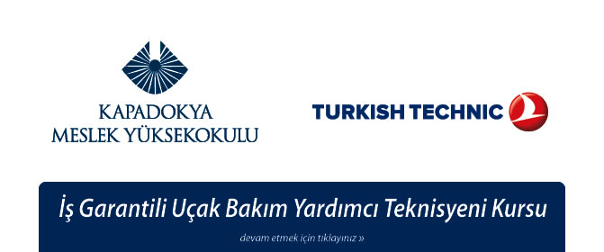 İş Garantili Uçak Bakım Yardımcı Teknisyeni Kursu Açılıyor
