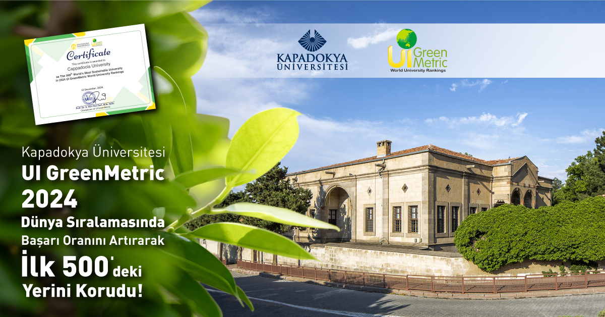 Üniversitemiz, UI GreenMetric 2024 Dünya Sıralamasında Başarı Oranını Artırarak İlk 500'deki Yerini Korudu