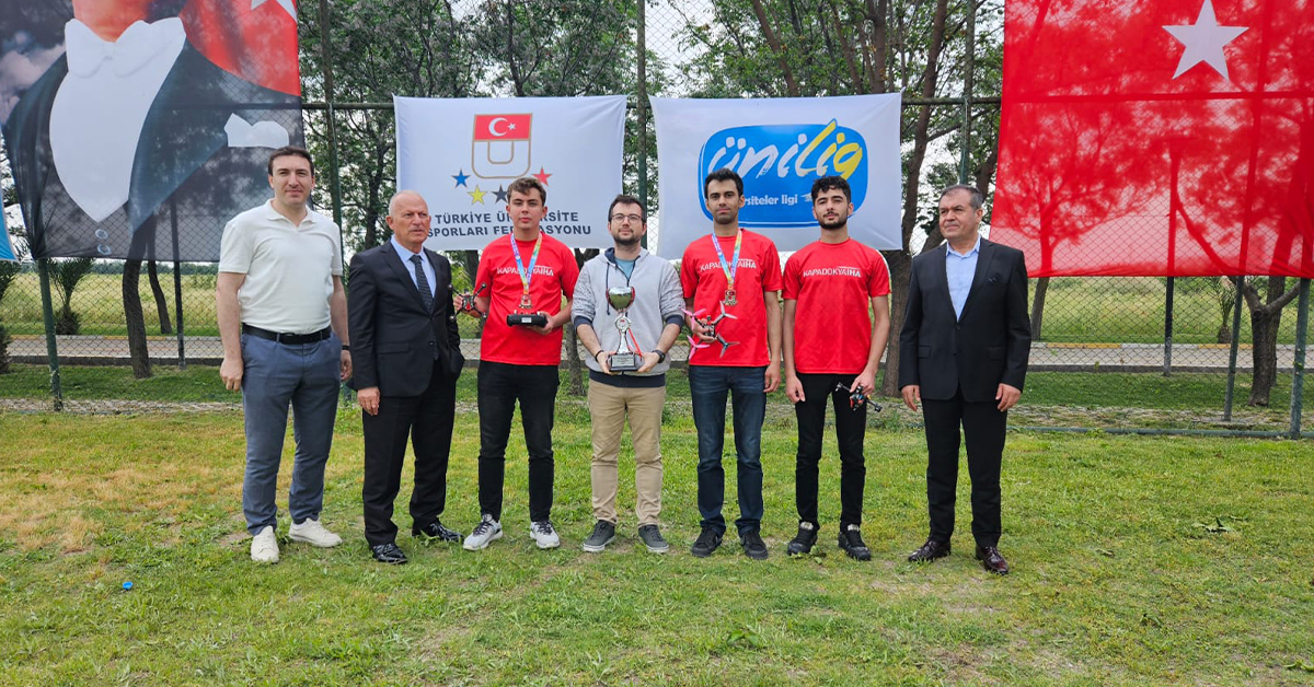 Üniversitelerarası Sportif Drone Yarışması'nda, FPV drone kategorisinde 1’inci olduk