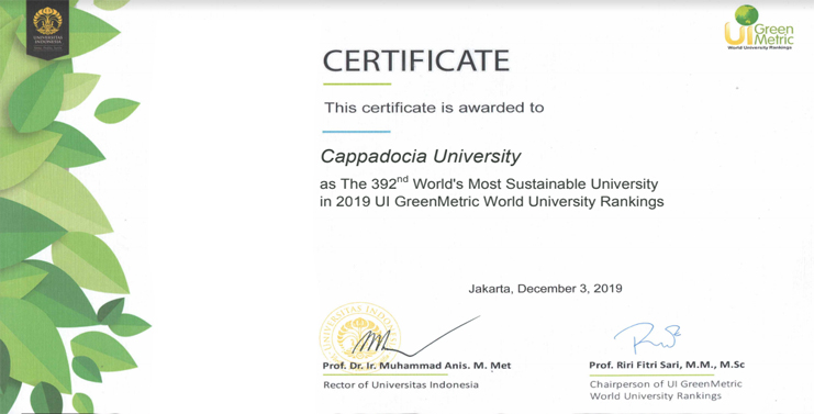 Üniversitemiz En Çevreci Üniversitelerden Biri Olarak Seçildi