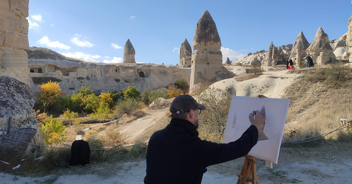 Uluslararası Sanatçıların Katıldığı Kapadokya Plein Air KÜN’de Başladı